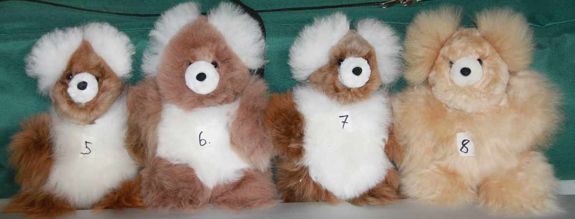 Teddyb&auml;ren aus Alpakafell hergestellt in S&uuml;damerika in Handarbeit--
